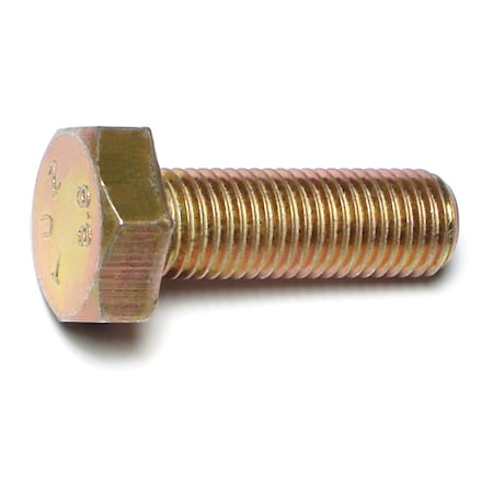 Class 8.8, M10-1.25 Hex Head Cap Screw, Zinc Plated Steel, 30 Mm L, 25 PK